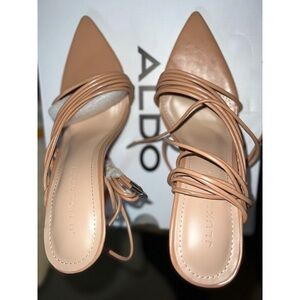 JLux Label Alvana Nude Pointed Toe Heels